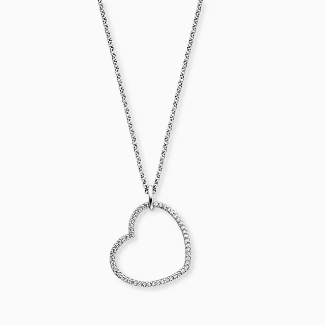 Engelsrufer With Love colier argint inimă zirconia albă