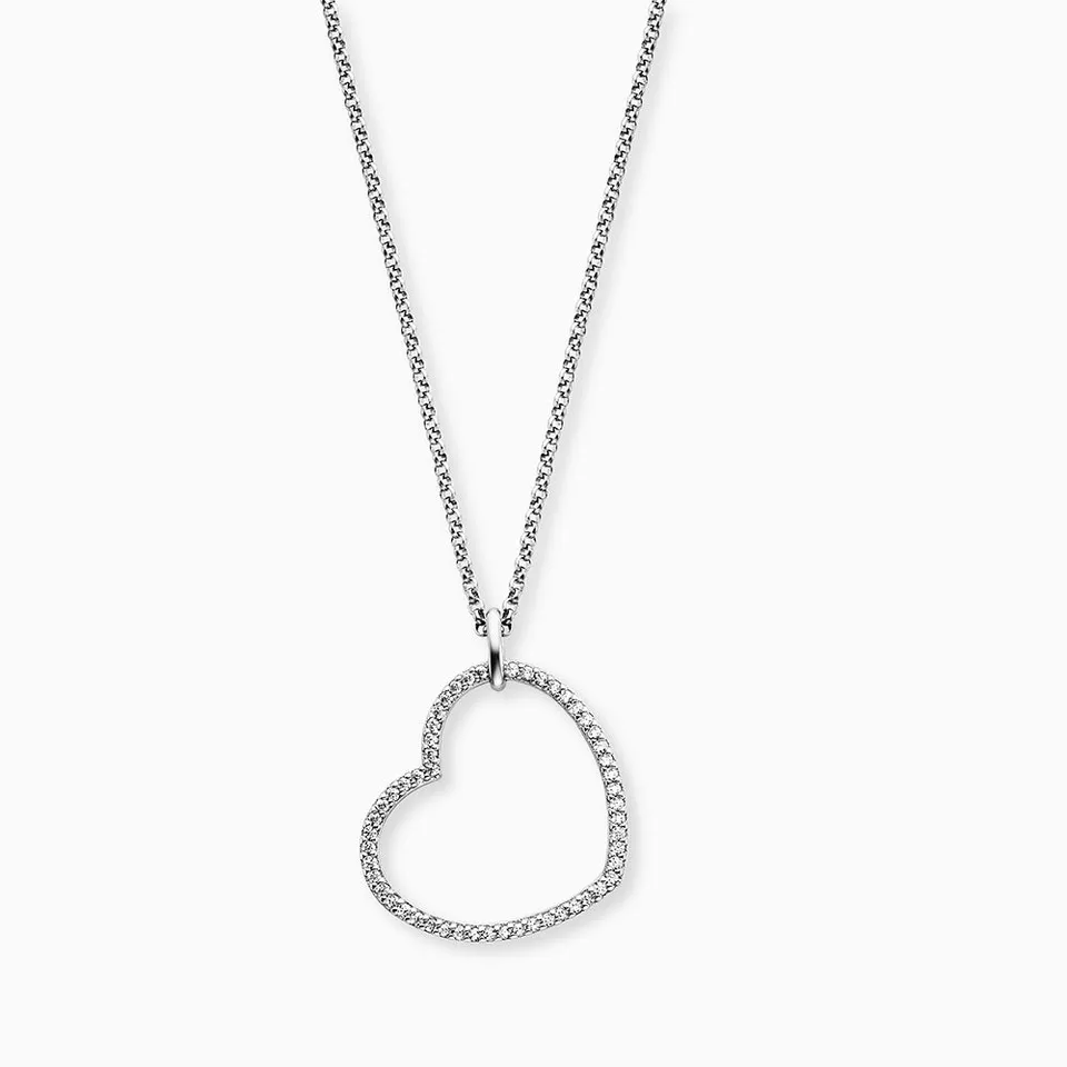 Engelsrufer With Love colier argint inimă zirconia albă
