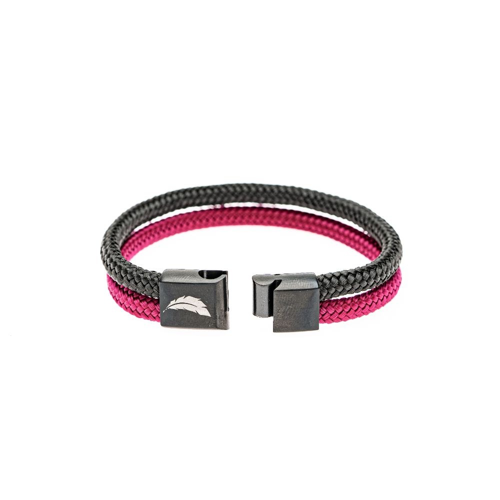CrisFeather PowerBlack brățară negru-vișiniu magnetică