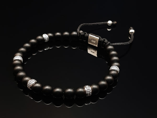 DualStax Onix Matt 6mm brățară onix mat reglabilă
