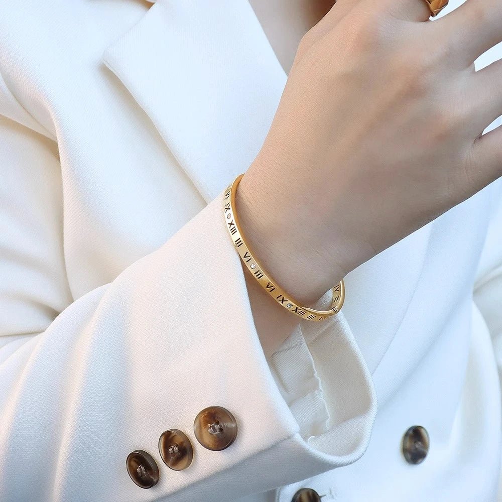 Rafini Timeless brățară universală placată aur 18K