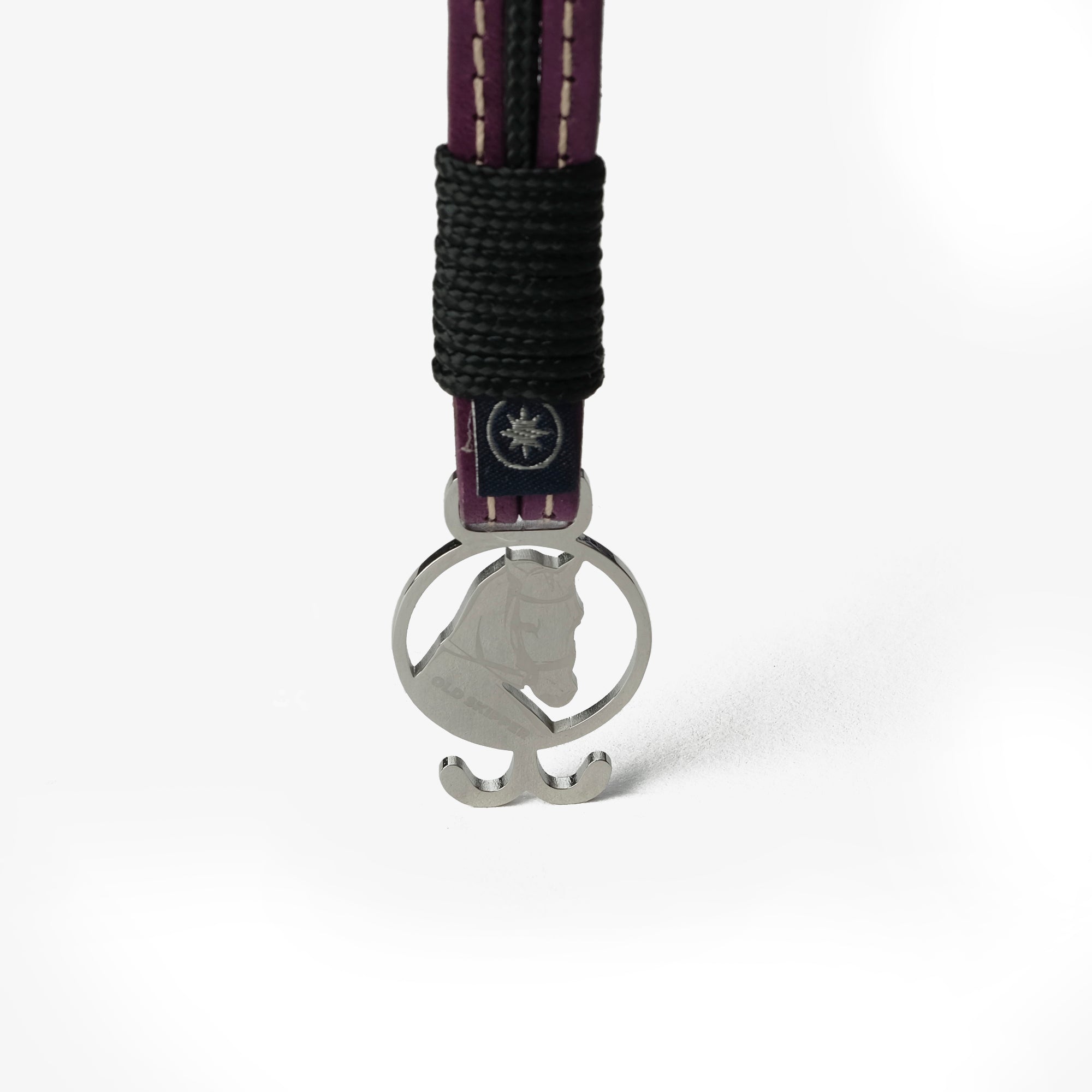 Old Skipper Plum Dream bratara piele mov cal