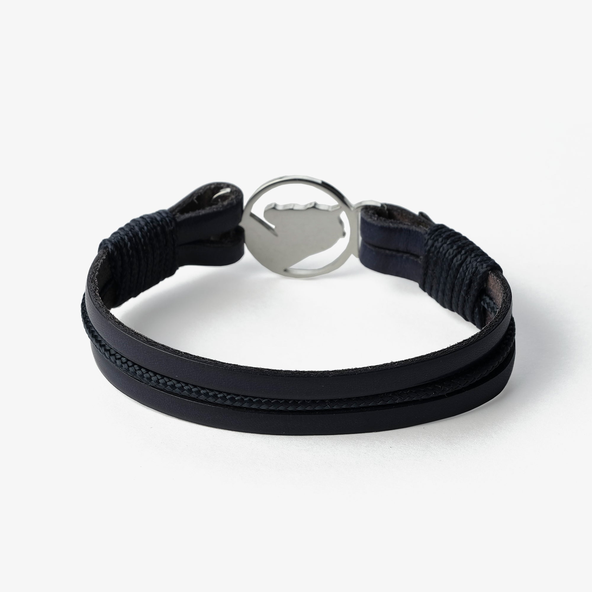 Old Skipper Sailor's Solace bratara piele cal bleumarin