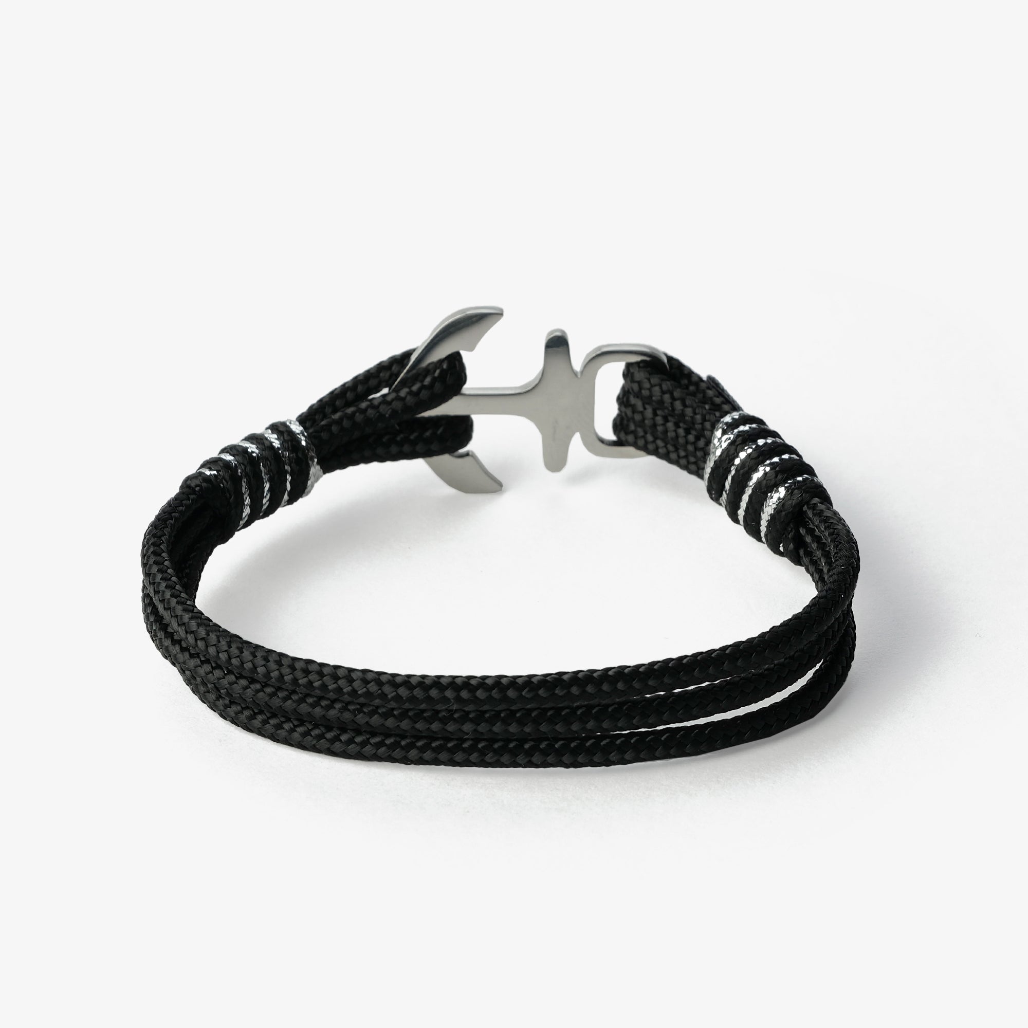 Old Skipper Midnight Cascade bratara negru-argintiu