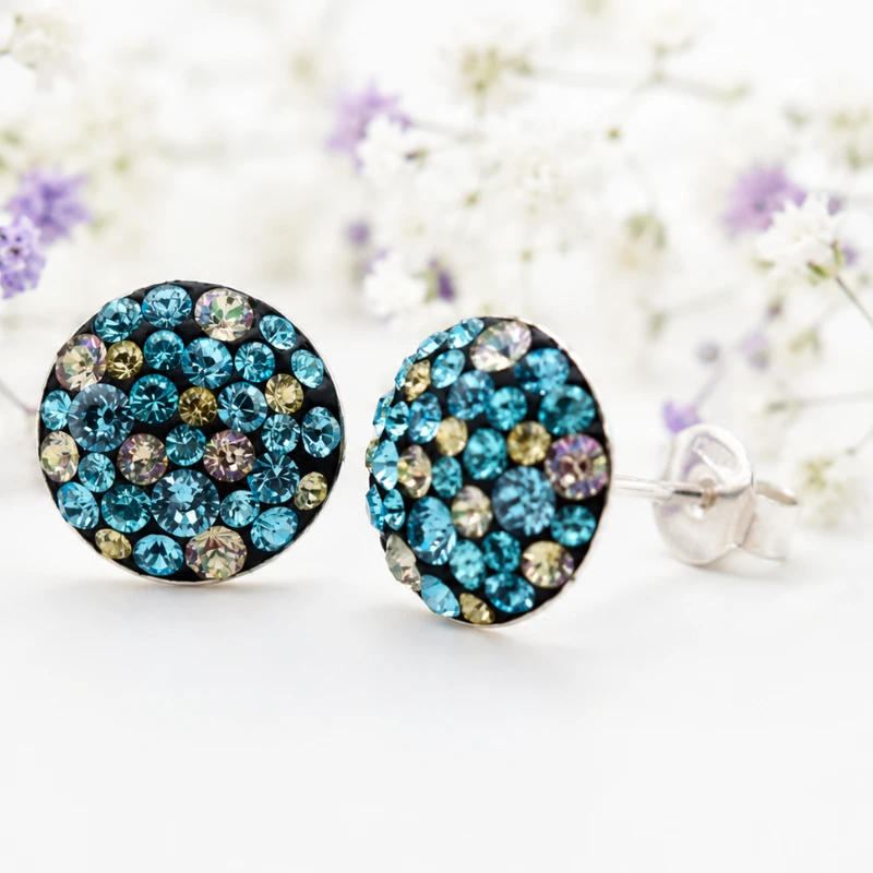 Chaton Big Ball cercei argint Light Turquoise surub 12mm
