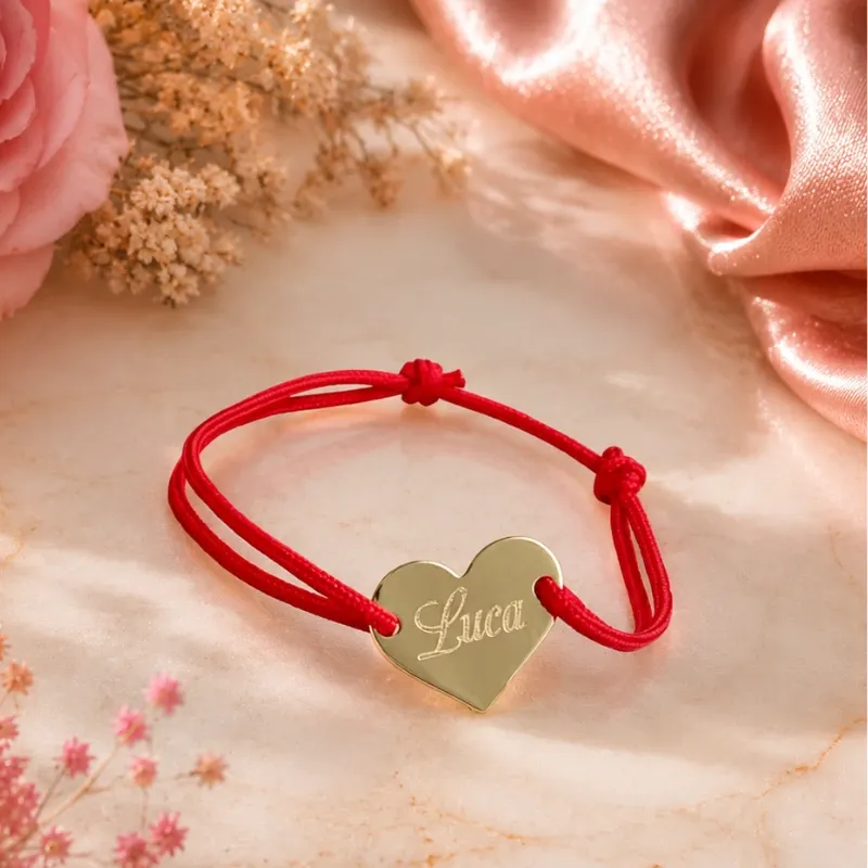 Margeluta.dincristal Inimioara bratara aur 14K personalizata