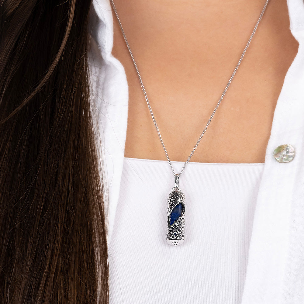 Engelsrufer Powerful Stone M colier argint lapislazuli