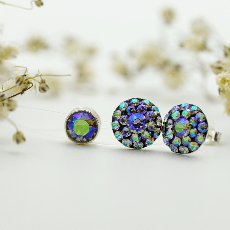 Margeluta.dincristal Paradise Shine set cercei lănțișor argint 925
