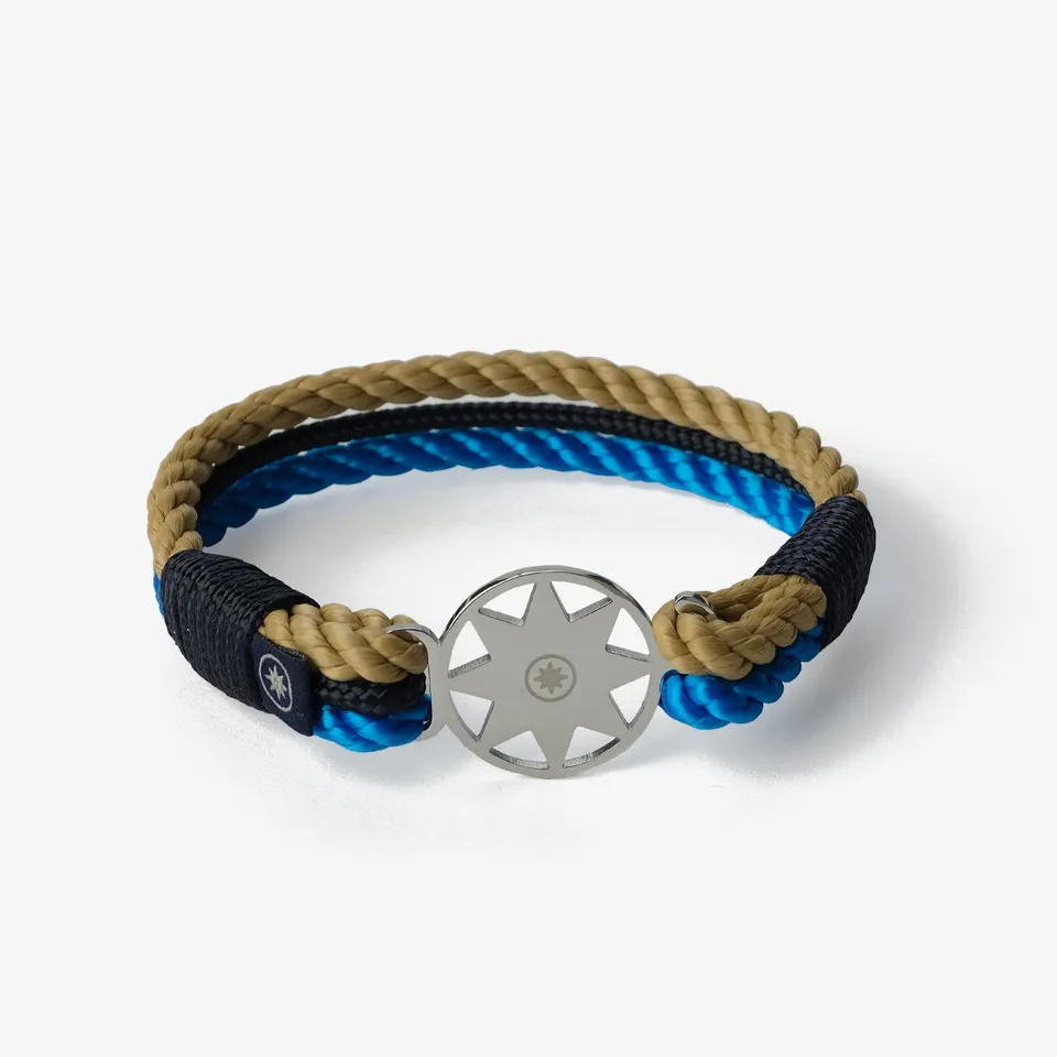 Old Skipper Electric Tide brățară funie bej stea nordică