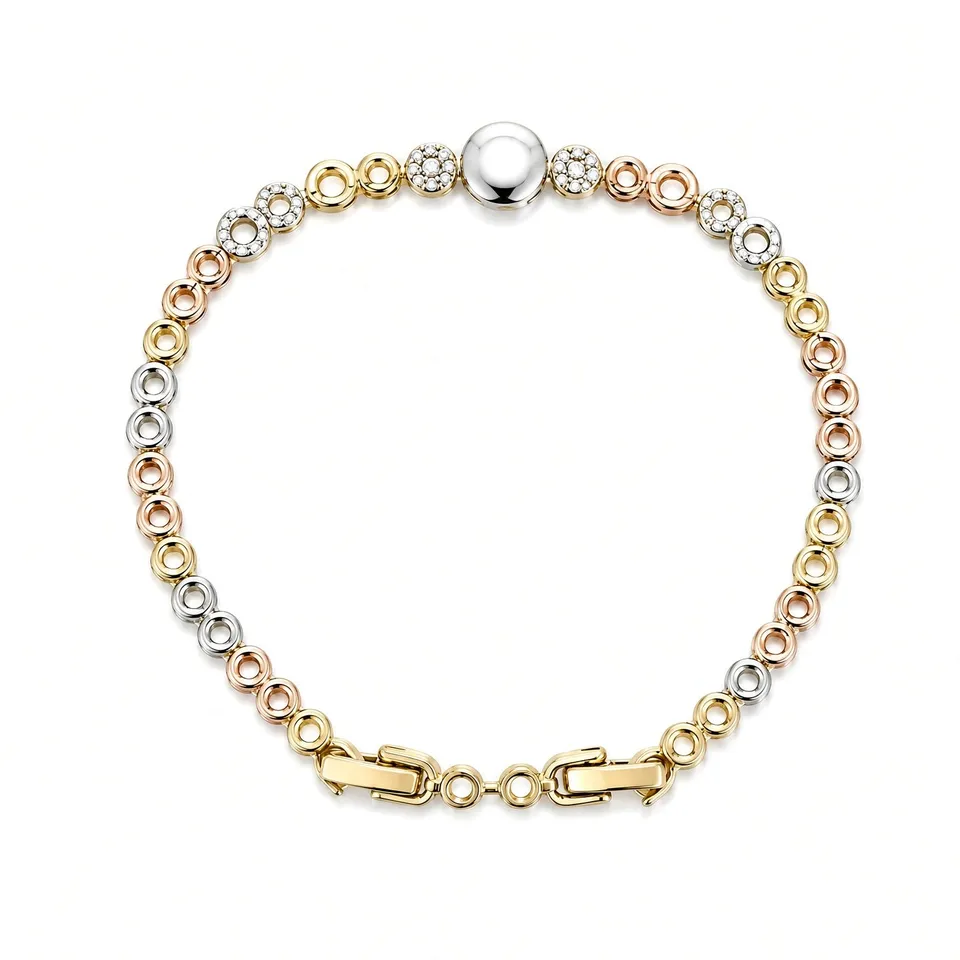Rafini Tri Tone Gold bratara tricolor placata aur 18K