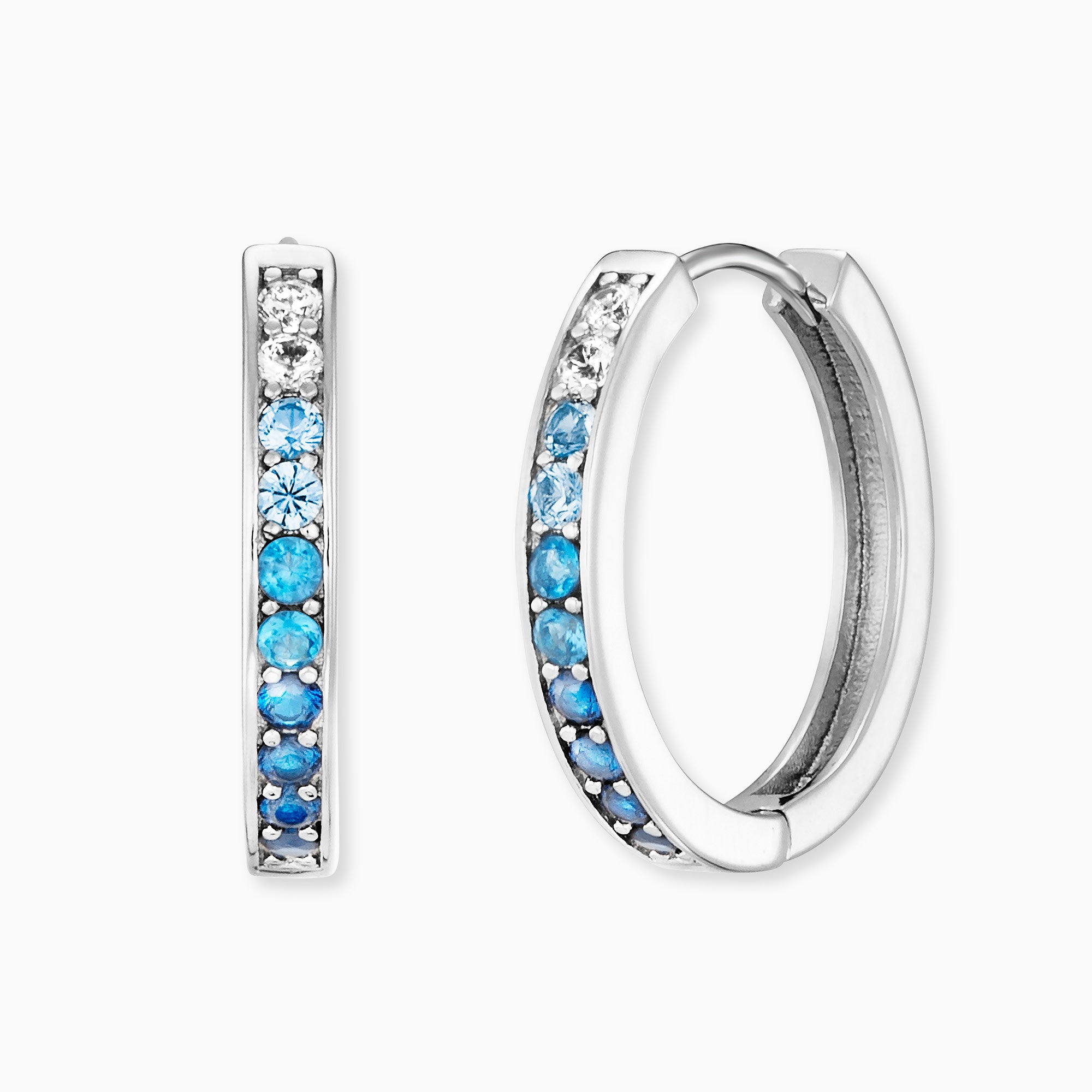 Engelsrufer Ocean cercei rotunzi argint zirconia 13 mm