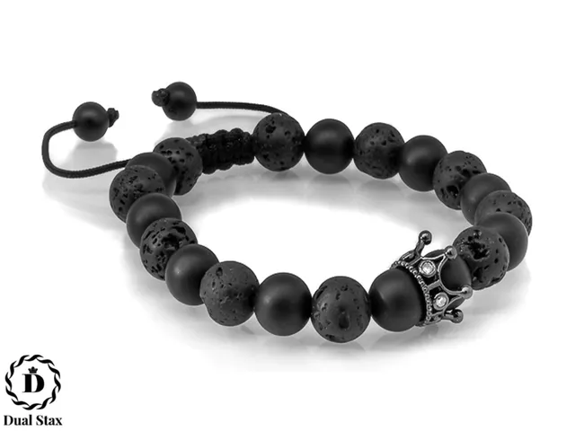 dualstax no.7 brățară unisex lavă agat