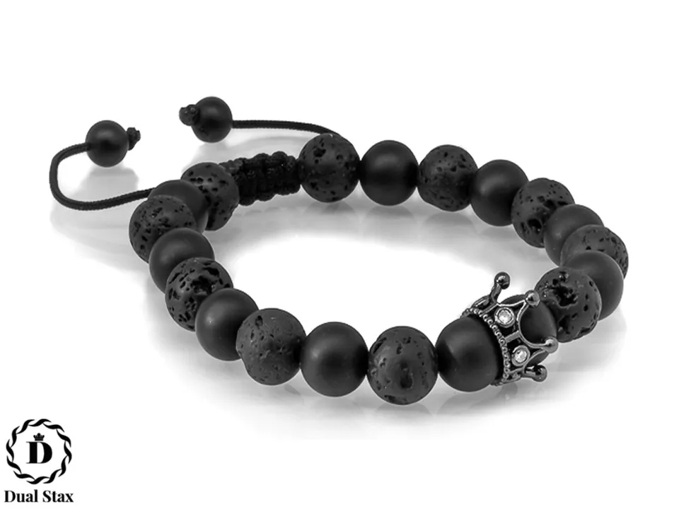 dualstax no.7 brățară unisex lavă agat