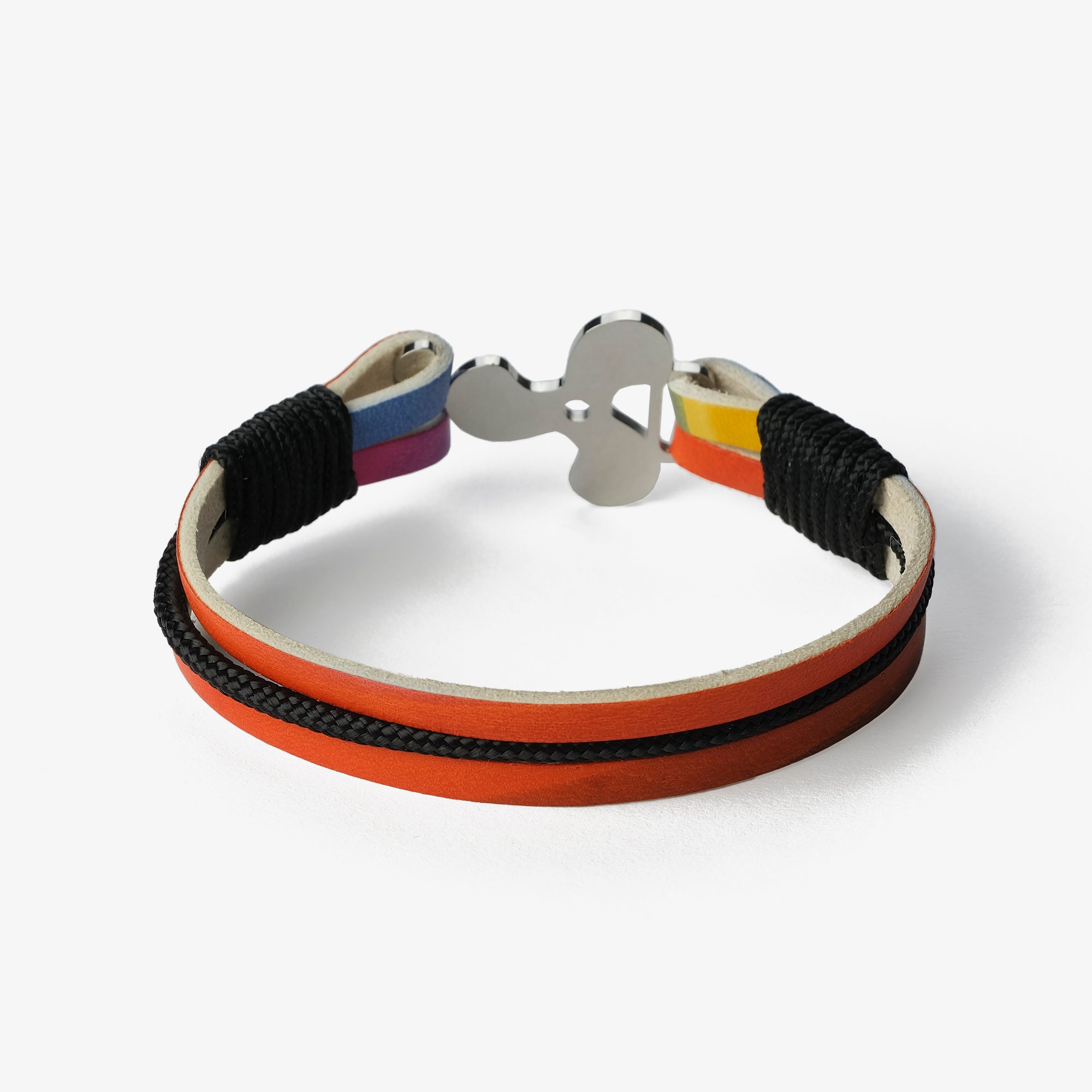 Old Skipper Pride bratara piele multicolor elice