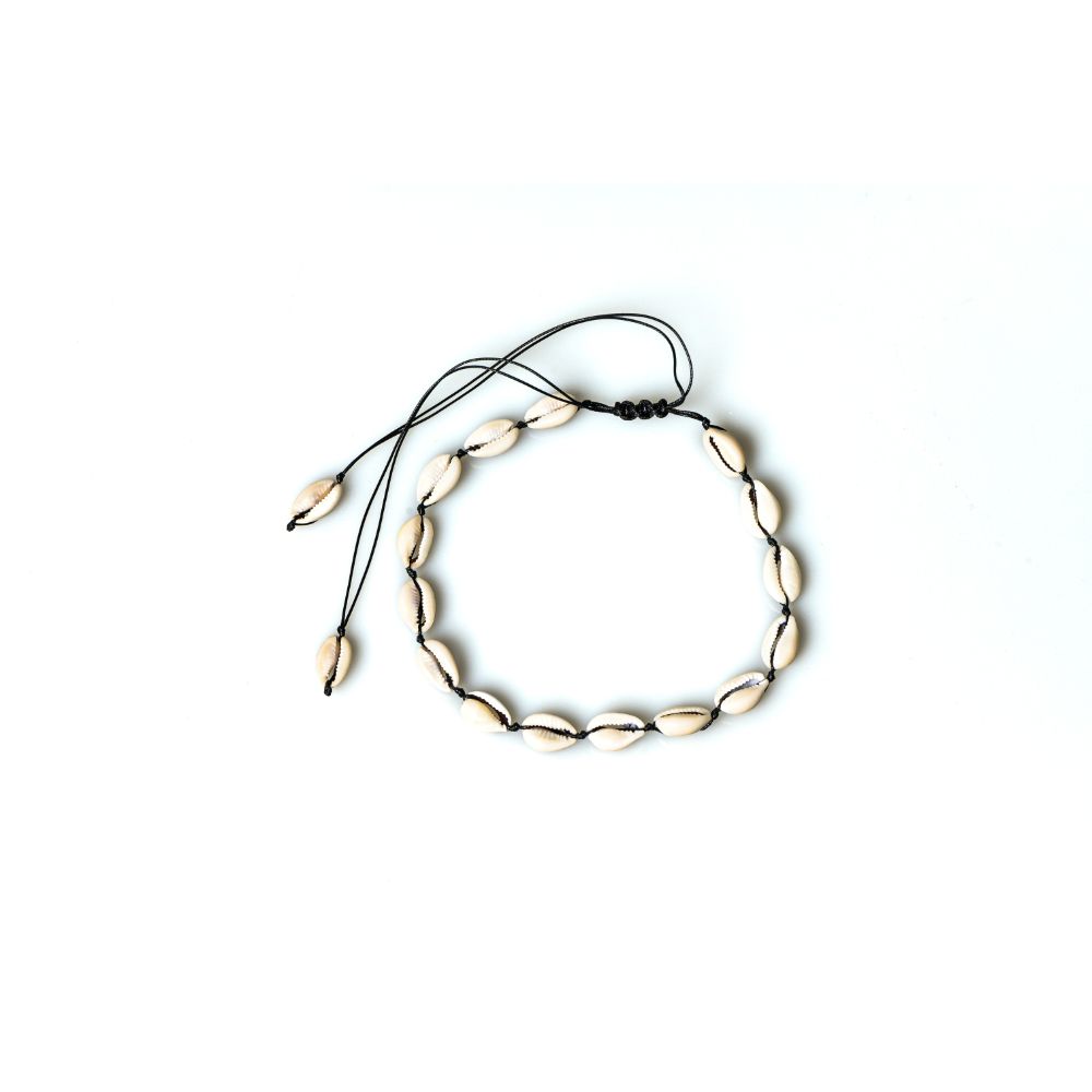 CrisFeather Shelly choker scoici naturale negru