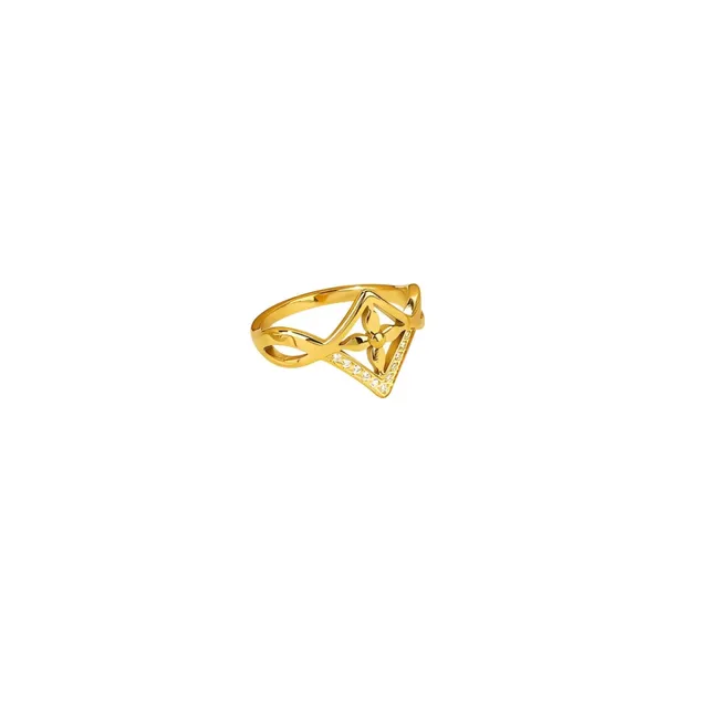Rafini Golden Prism inel placat aur 18K marimi 7 8