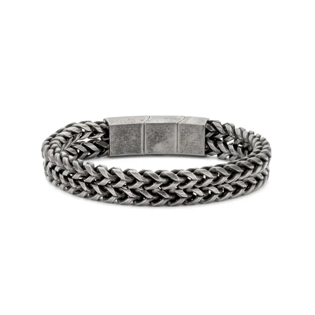 Frank 1967 Double Chain bratara lant dublu gri