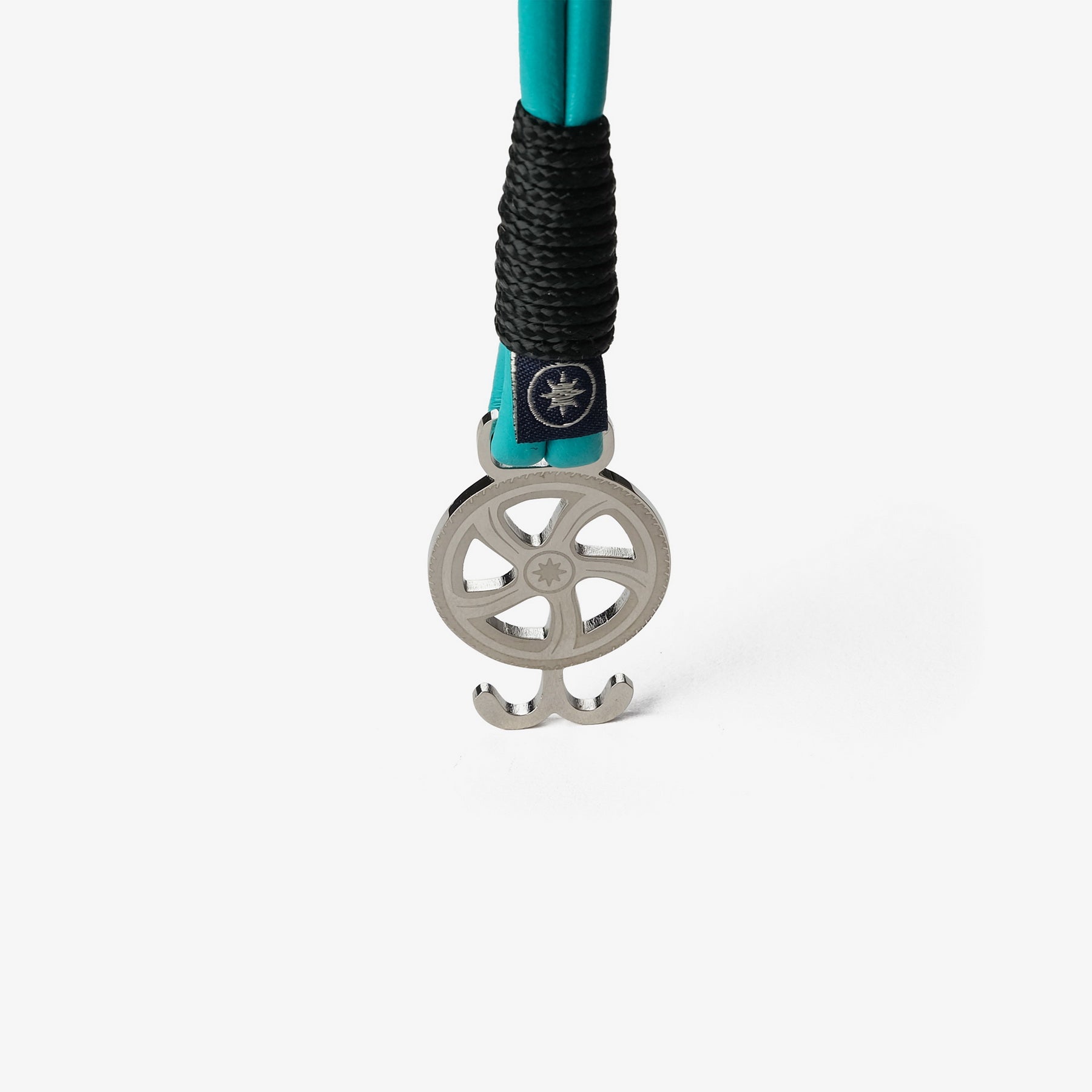 Old Skipper Turquoise Seas brățară piele turcoaz Wheel