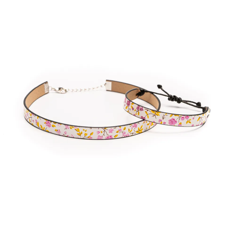 CrisFeather Fluff Petals set choker-brățară floral