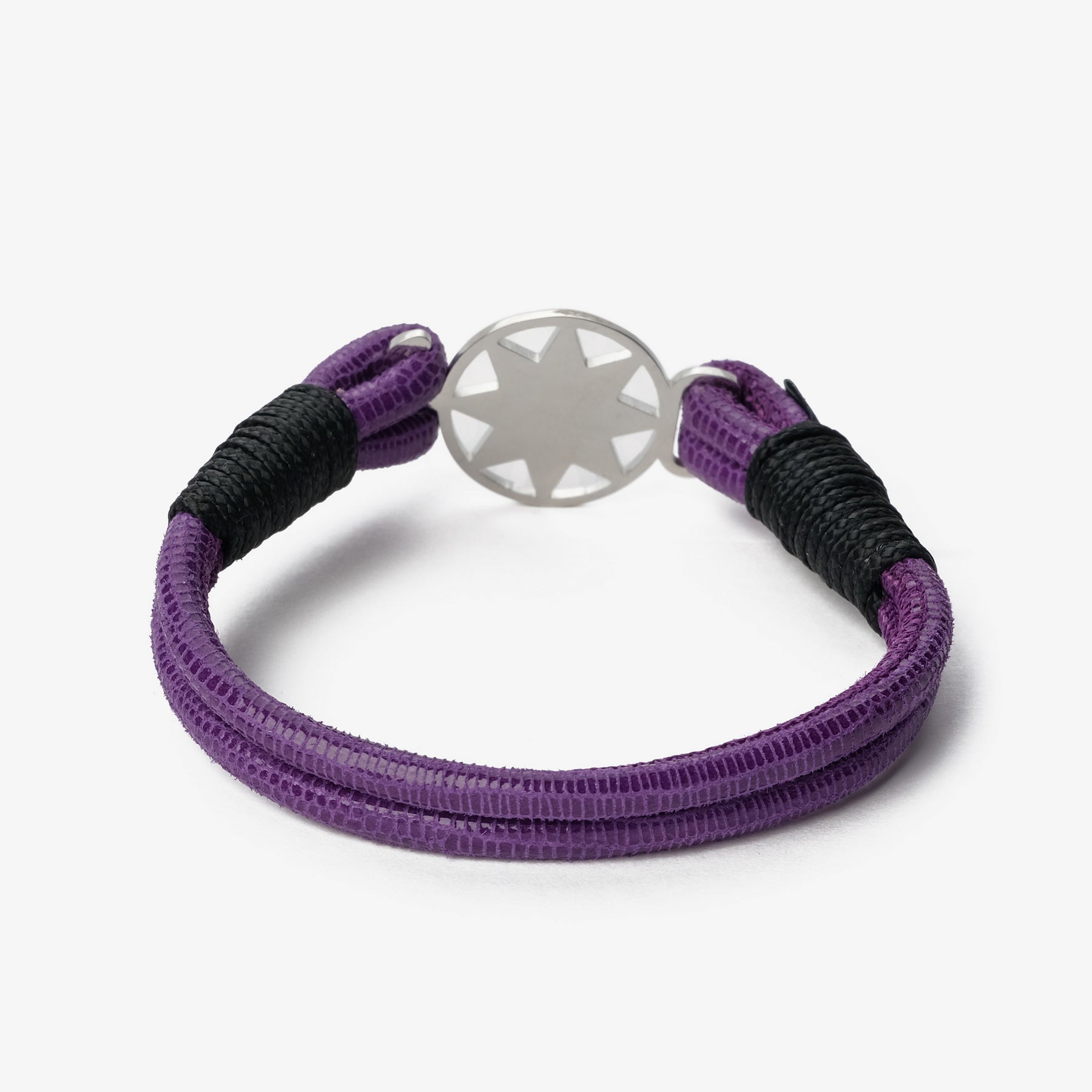 Old Skipper Violet Horizon North Star bratara piele nappa violet-negru