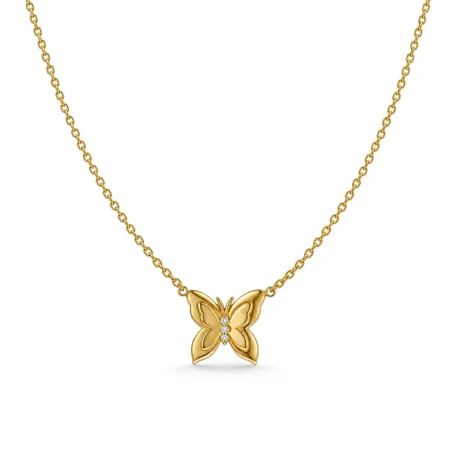 Rafini Fluture Gold lănțișor placat aur 18k