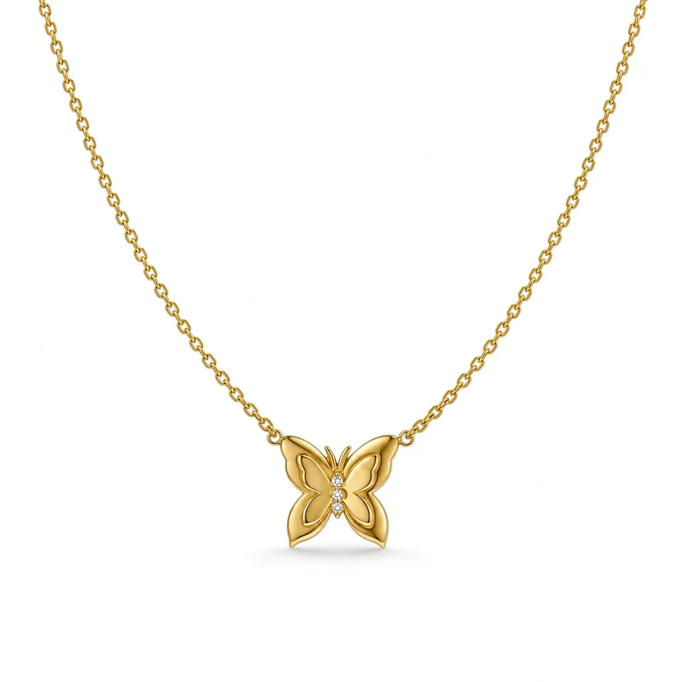 Rafini Fluture Gold lănțișor placat aur 18k
