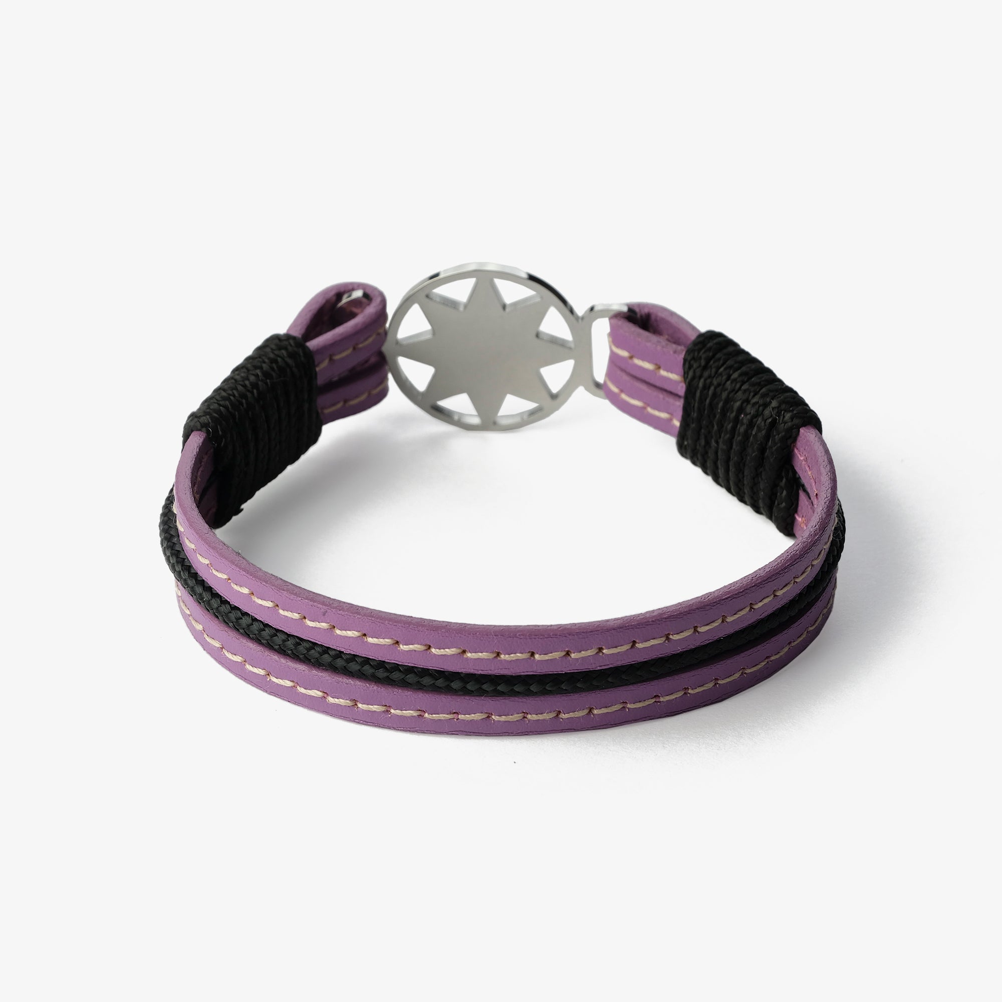 Old Skipper Lavender Mist North Star brățară piele lila-negru