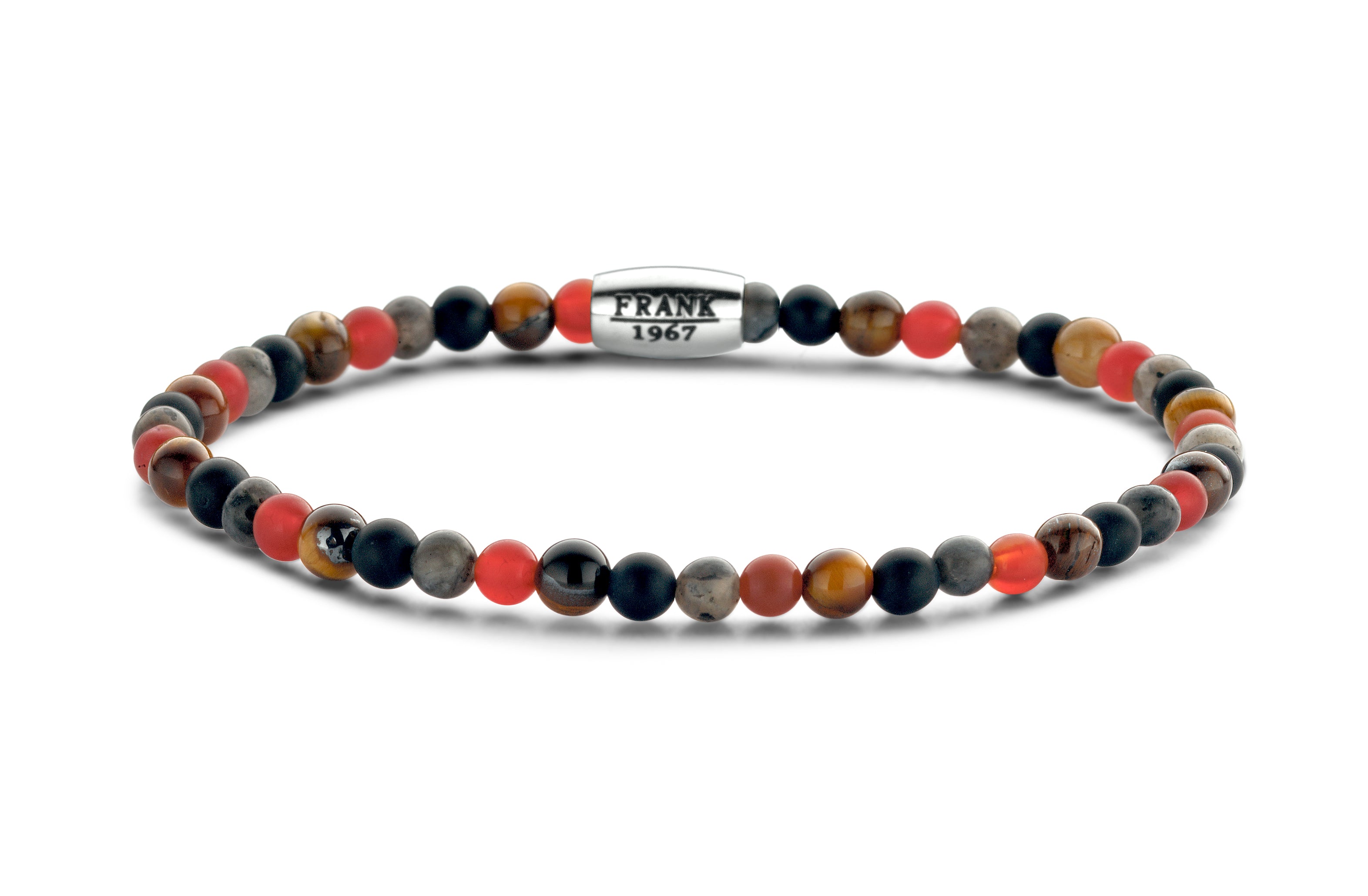 Frank 1967 Natural Stone Bead bratara ochi de tigru