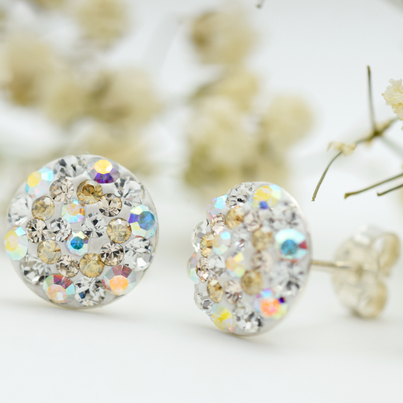 Margeluta.dincristal Chaton Ball Crystal Golden set argint 925