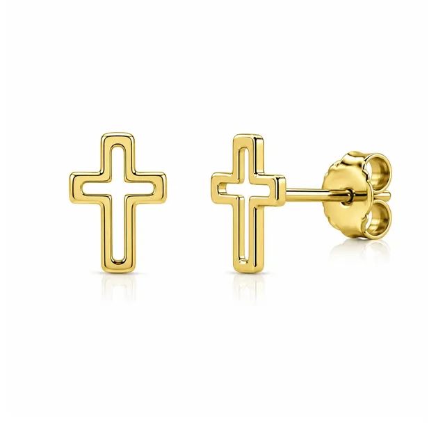 Rafini Gold Faith cercei aurii placat aur