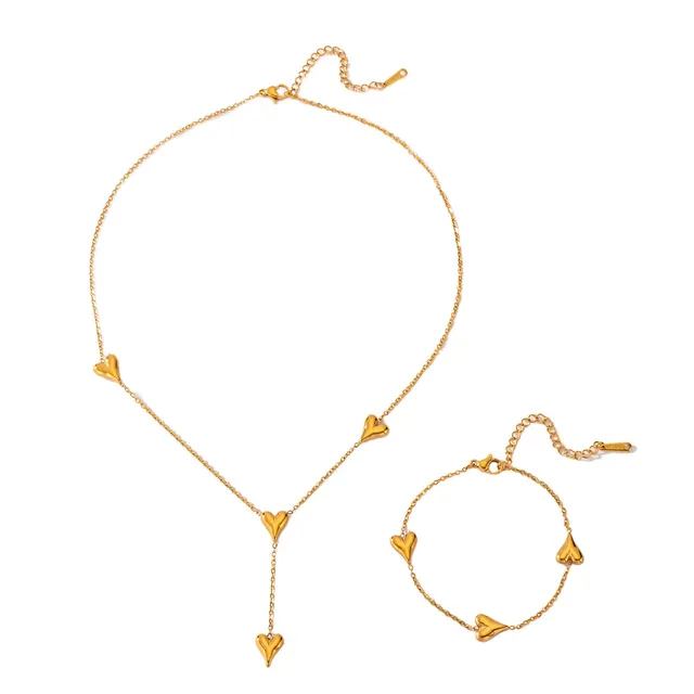 Rafini Eternal Hearts set aur 18K reglabil inimi