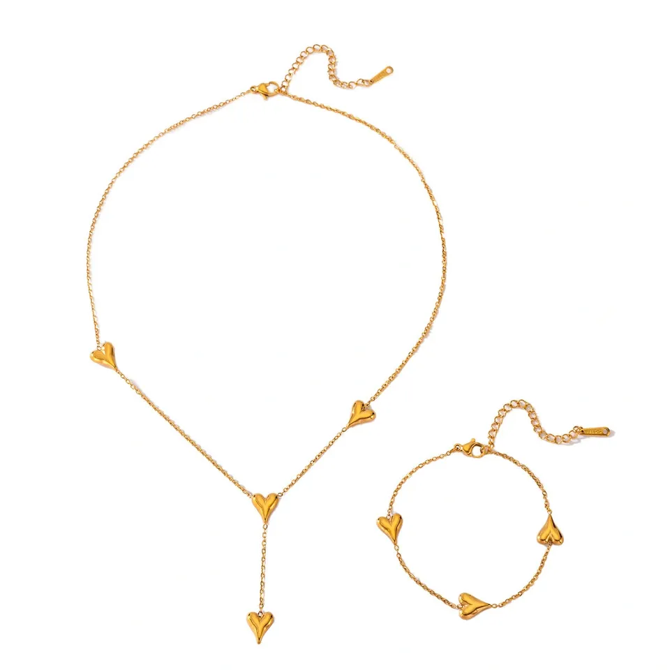 Rafini Eternal Hearts set aur 18K reglabil inimi