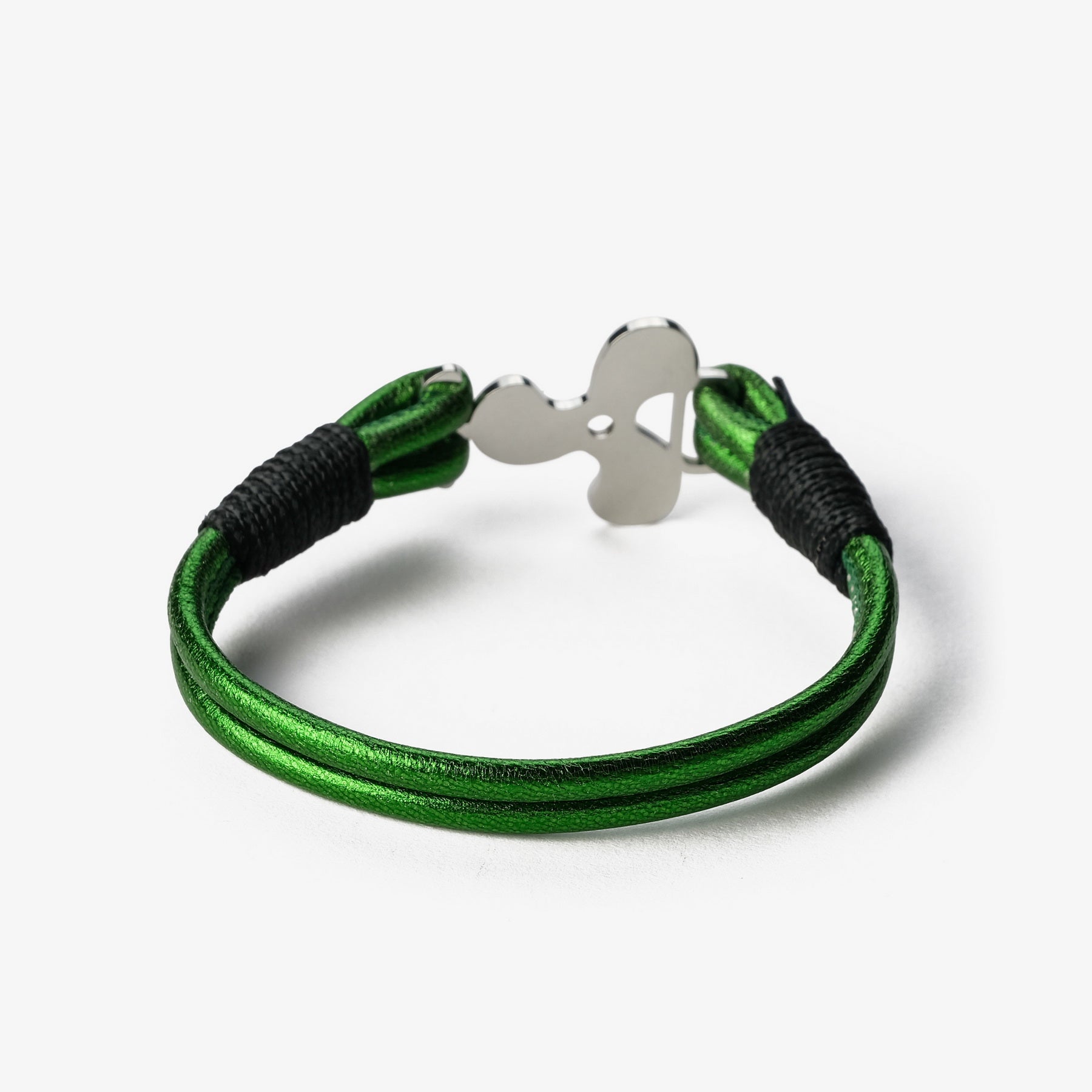 Old Skipper Emerald Sea bratara piele elice verde