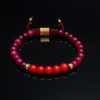 Dualstax Coral Aur bratara coral rosu ochi tigru 6mm