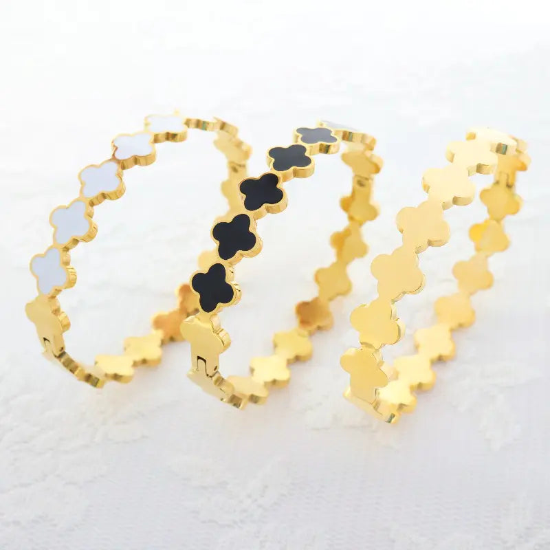 Rafini Lucky Clover Gold bratara trifoi aurie