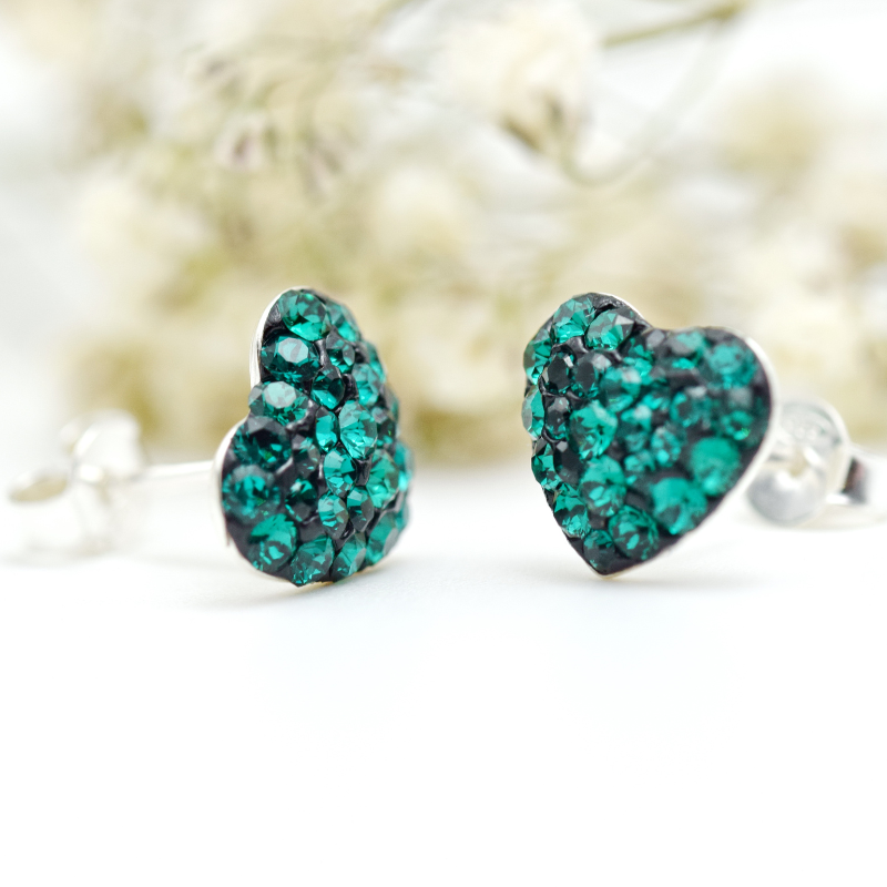 Margeluta.dincristal Set Libelula Tinkerbell argint emerald