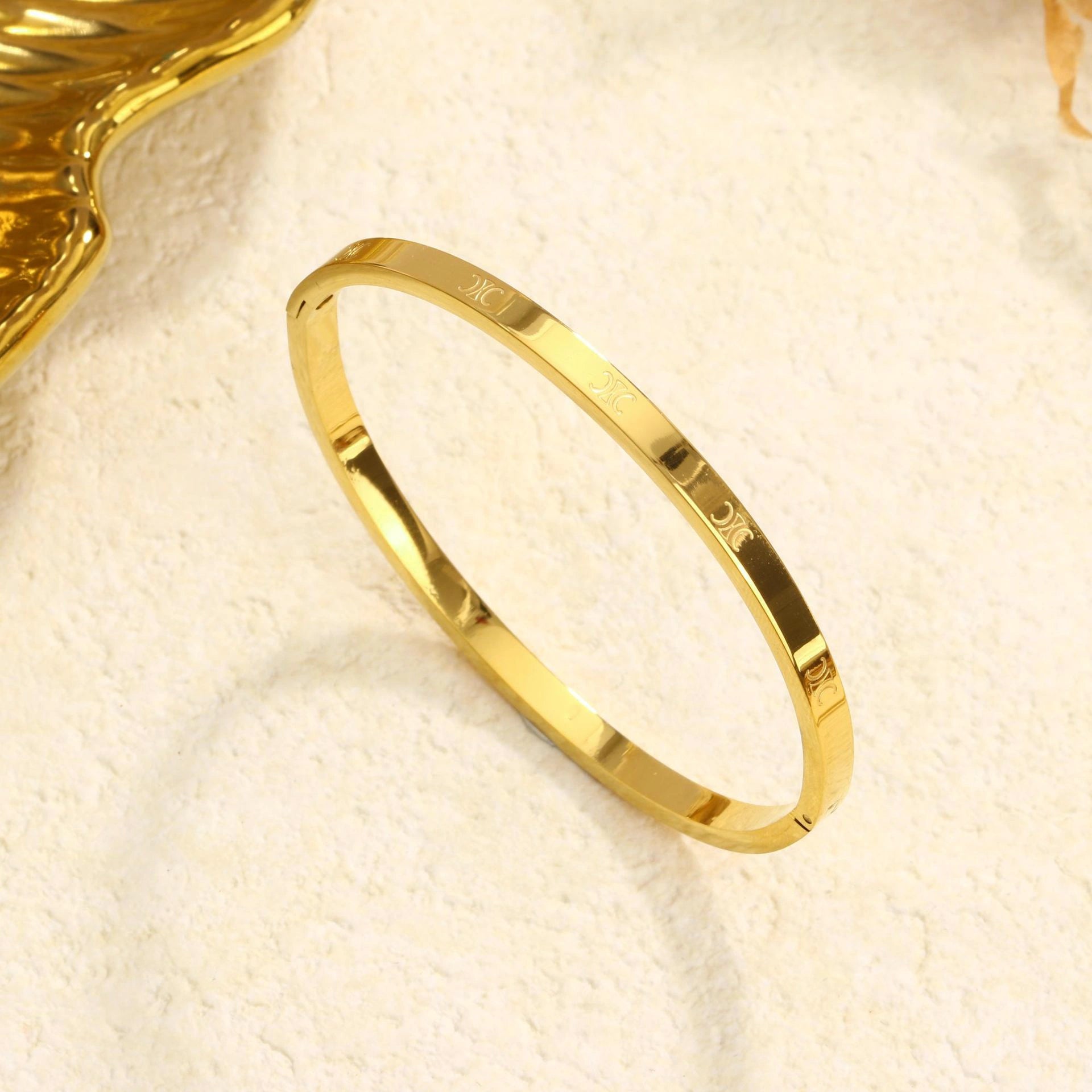 Rafini Golden Eclipse brățară aur 18K ajustabilă