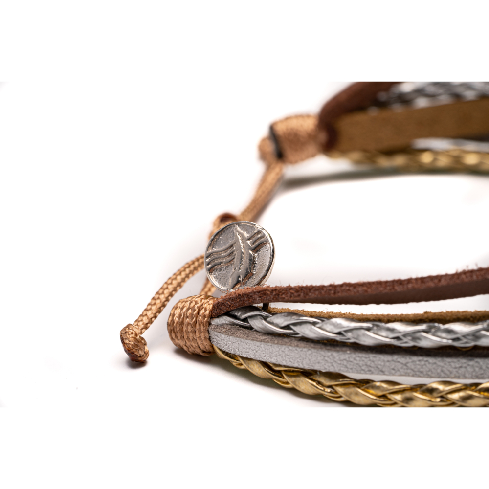 CrisFeather Nude Touch brățară piele nude-auriu