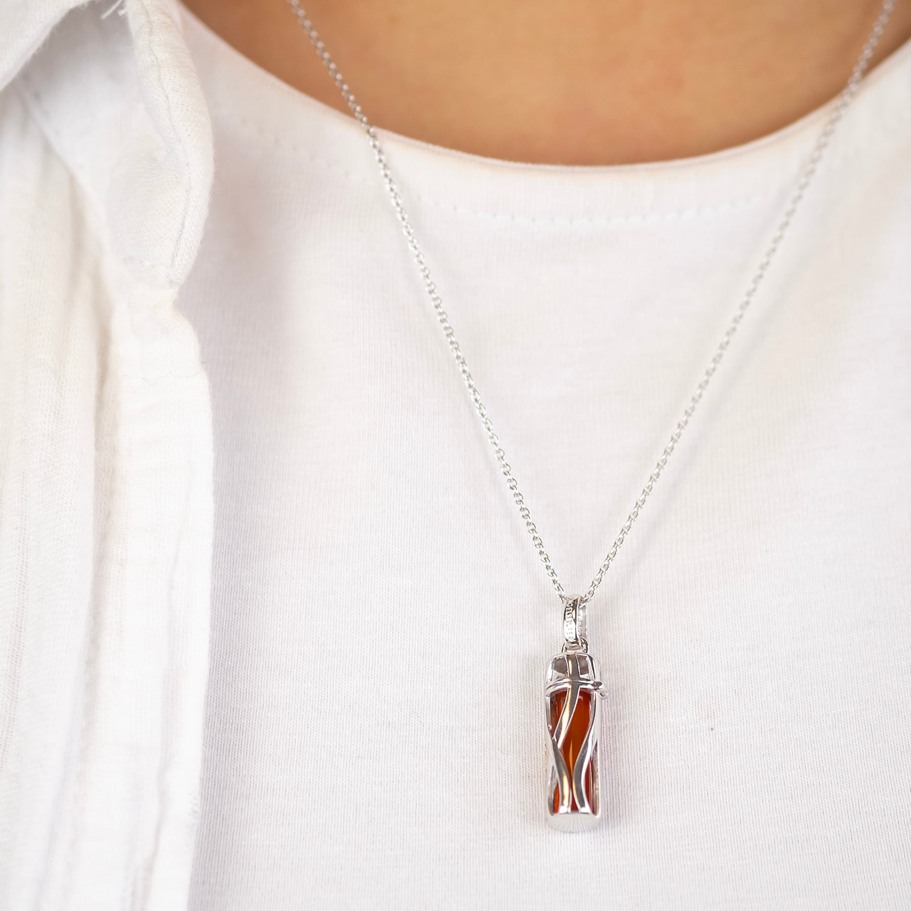 Engelsrufer Powerful Stone colier argint jasp rosu marime S