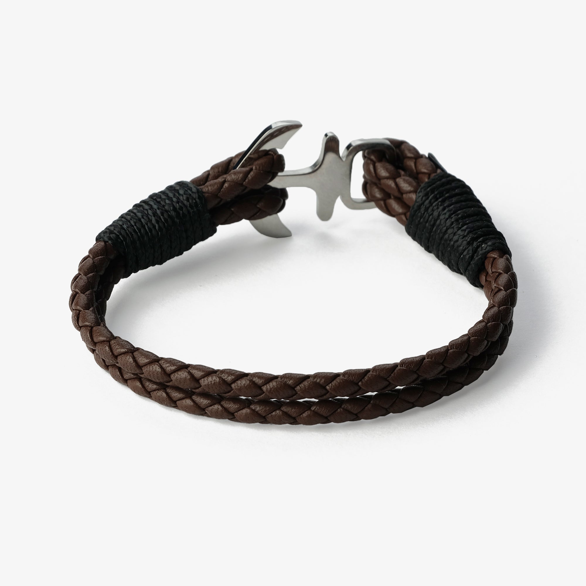 Old Skipper Sailor's Tether bratara ancora maro