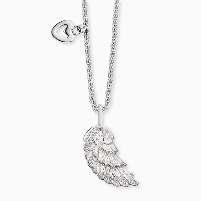 Engelsrufer Herzengel colier aripă oțel copii