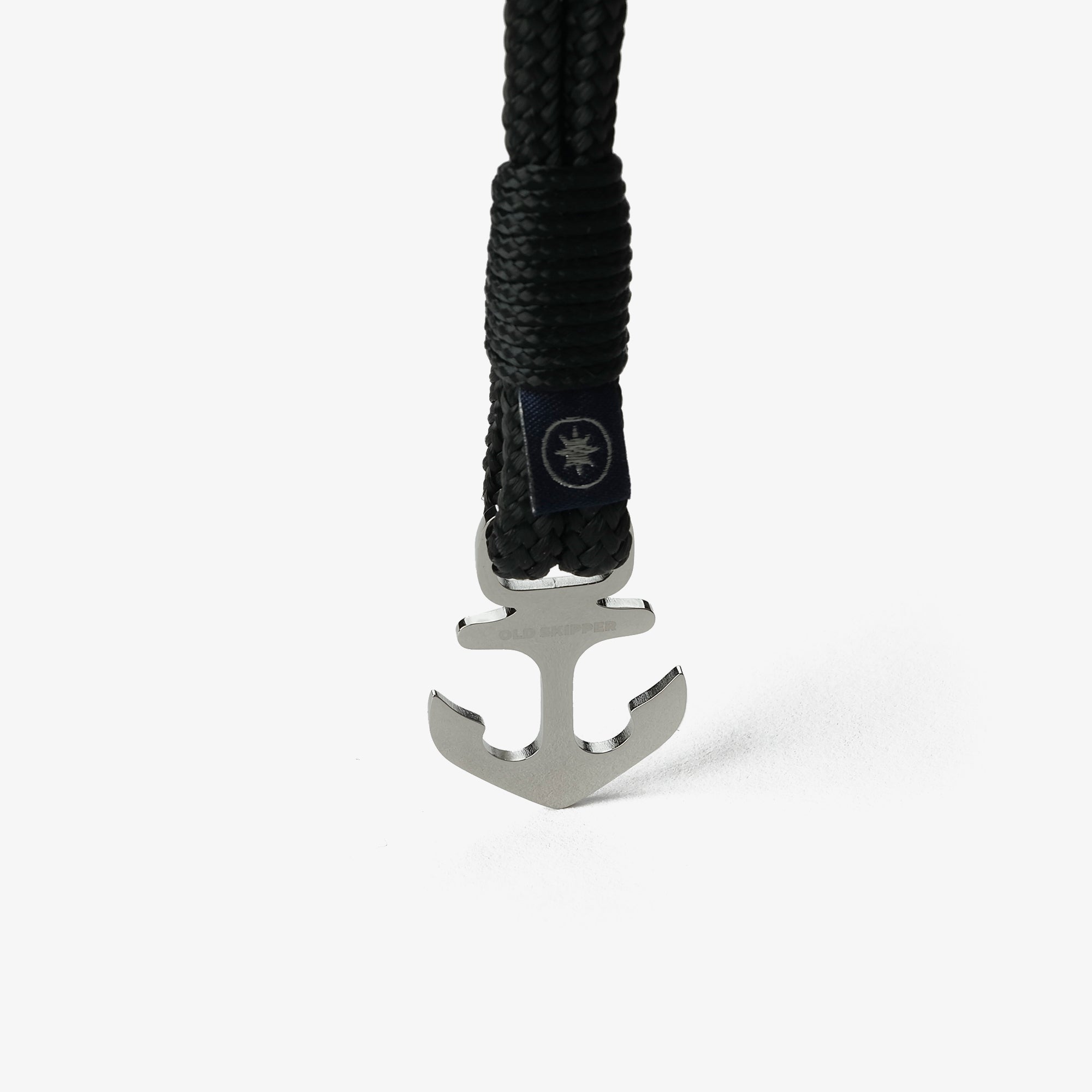Old Skipper Maritime Fusion brățară ancoră negru-bleumarin