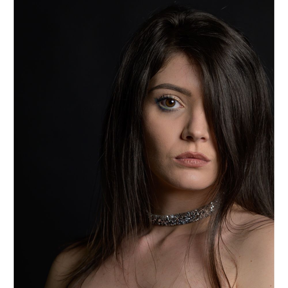 CrisFeather Sparkle Daylight choker argintiu strasuri