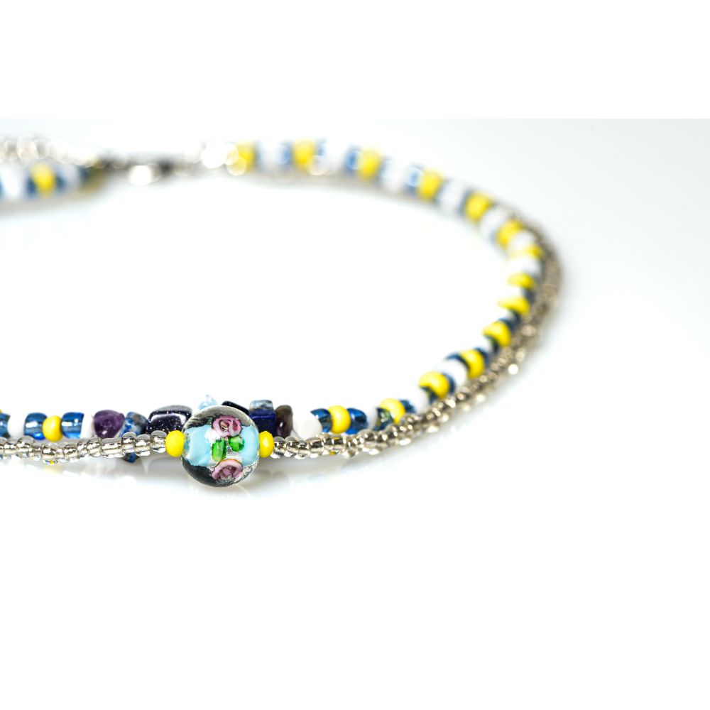 CrisFeather Zyana choker cristale semipretioase multicolor