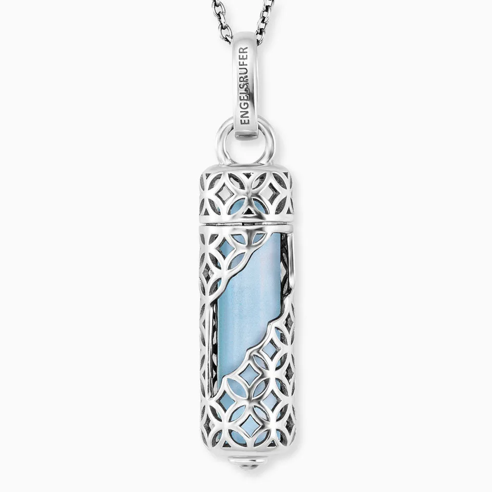 Engelsrufer Powerful Stone colier argint agat albastru M