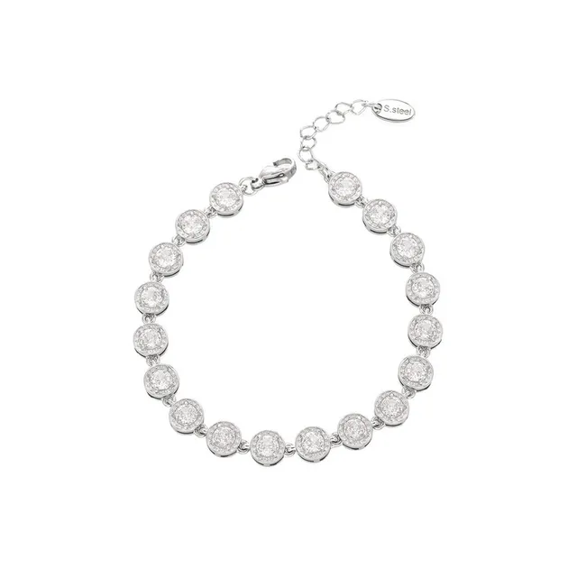 Rafini Diamond Shine brățară aur alb reglabilă