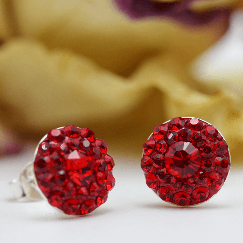 Chaton Ball All Red set cercei surub pandantiv argint rosu