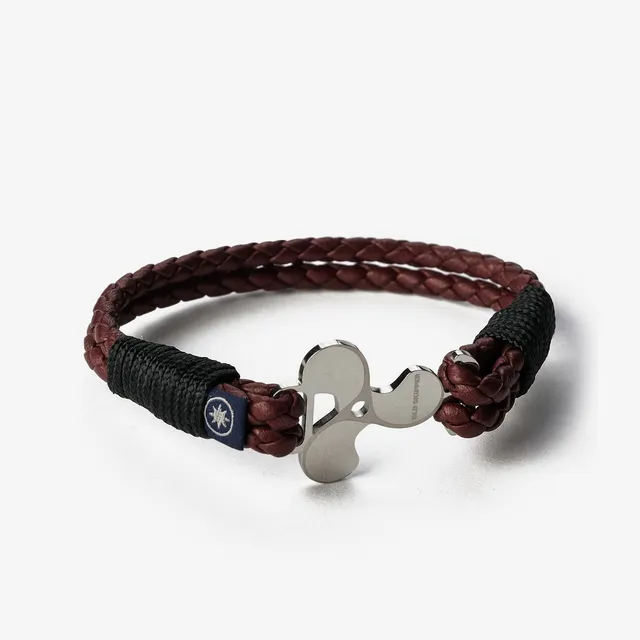 Old Skipper NPRBLB-856F bratara piele maro elice