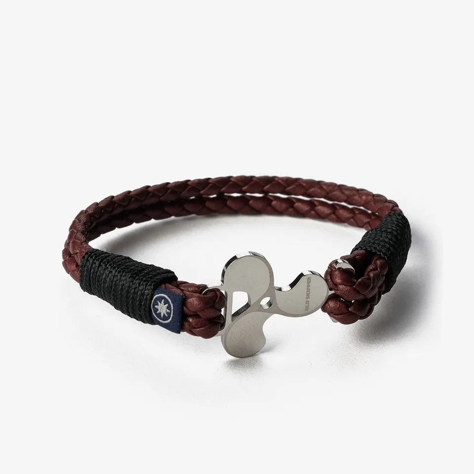 Old Skipper NPRBLB-856F bratara piele maro elice
