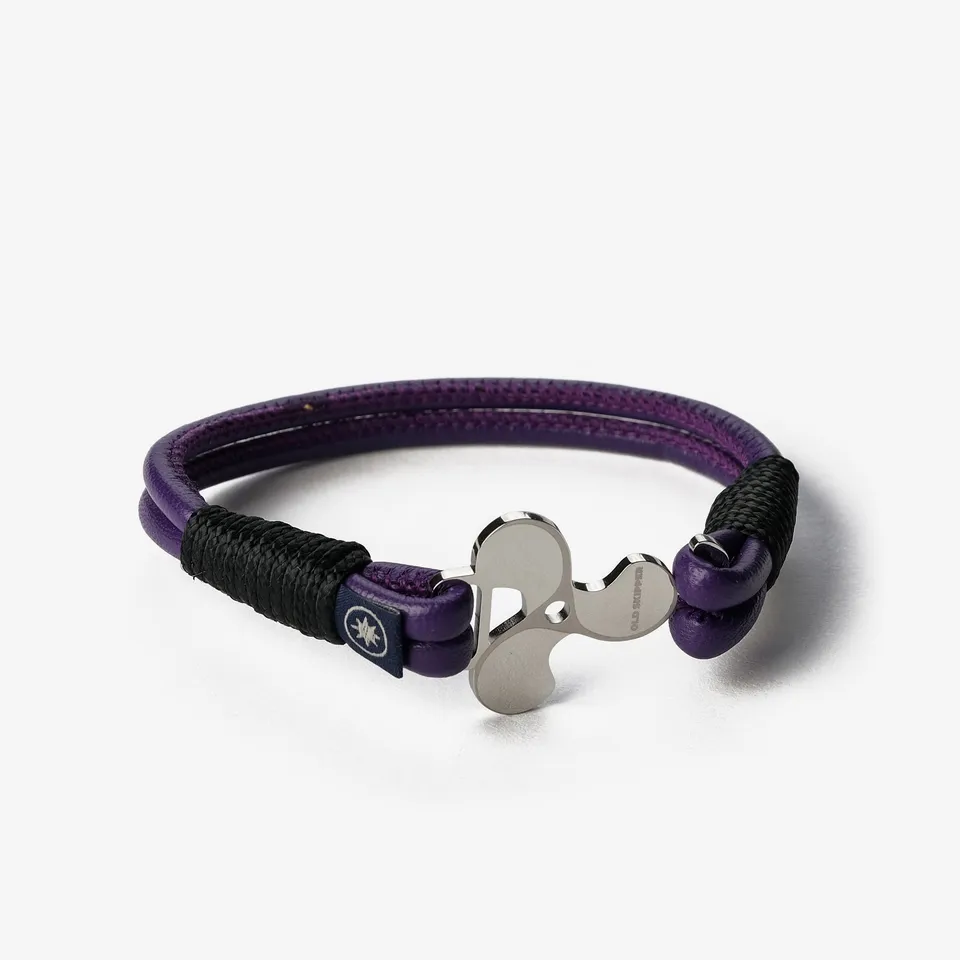 Old Skipper Royal Amethyst brățară piele Propeller mov